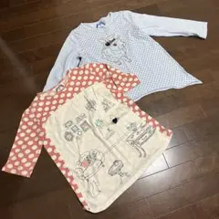 ワコール　125-140 8 パジャマ　部屋着　トップス　二枚