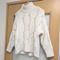 rienda ケーブル編み オーバーサイズセーター M