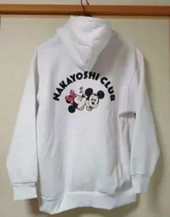 ディズニー ホワイト NAKAYOSHI CLUB ミッキー ミニーパーカー М