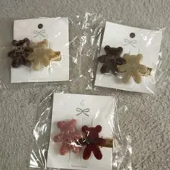 くまさんピン止め　3個セット