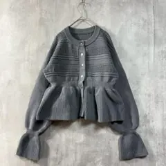 アダムエロペ✨ ペプラム コンビニット カーディガン 2way