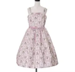 Axes femme kawaii RosyBear柄ワンピース ピンク