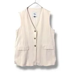 ZARA ノースリーブ ジレ ベスト レディース XL