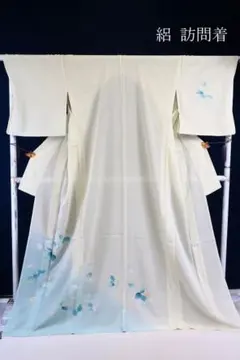 美品 訪問着 絽 夏 夏着物 薄緑 水色 枝花 身丈168.5cm 正絹 - メルカリ