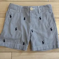 ラルフローレン　子供服　ハーフパンツ　水色×白　ストライプ　　2/2T