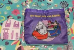 ディズニー カプセルトイ エコバッグ　ベイマックス 紫
