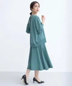 組曲 【セットアップ着用可】MINA ニットフレアスカートのサムネイル