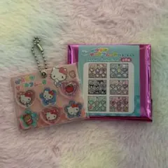 おはじきシールフレーク風　キーホルダー キティ
