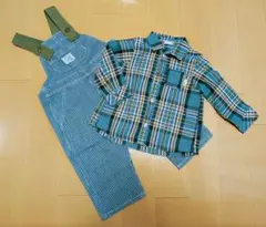 BREEZE オーバーオール＆チェックシャツ 男の子