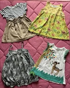 女の子用 ワンピース 4点セット まとめ売りのサムネイル