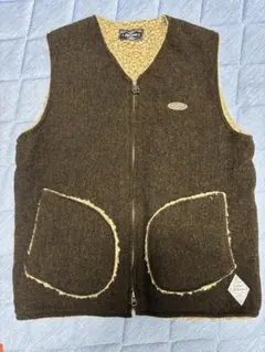 ブラウン ベスト　アクリル　毛　日本製　CRIMIE