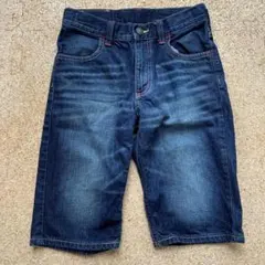 EDWIN ダークブルー デニム ハーフパンツ　150