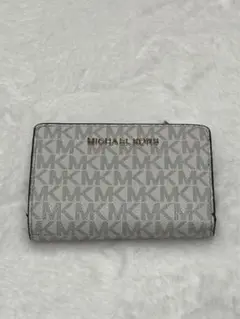 MICHAEL KORS 二つ折り財布 グレー MKロゴ