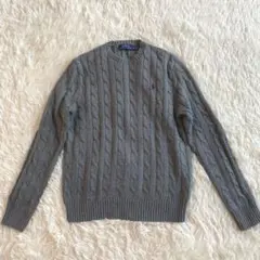 美品　POLO RALPH LAUREN ケーブルニット　グレー