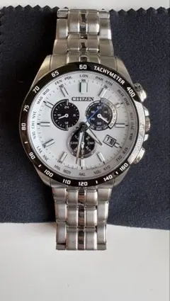 【美品】シチズン エコドライブ 電波時計 パンダ CB5874-90Aのサムネイル