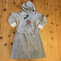 美品　DENIM DUNGAREE ミッキーマウスワンピース 100cm