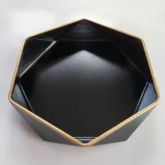 【未使用品】　越前塗　 漆器　 菓子器 　和食器　六角形　 金縁