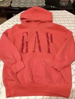 GAPキッズ赤に近いピンクフード付きパーカーL(140)