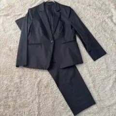 【大きいサイズ】23区　スーピマシャンブレー　パンツスーツ　セットアップ　濃紺