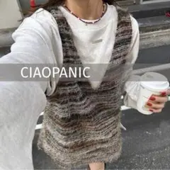 【新品/2way】CIAOPANIC チャオパニック mixシャギーニットベスト