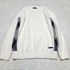 【人気】近年モデル　ブラックレーベルクレストブリッジ　ニット　サイドチェック　L