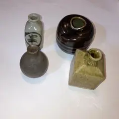陶器製一輪挿し4点セット