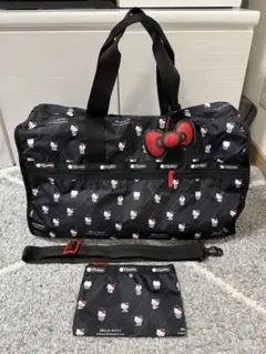 レスポートサック ハローキティ ボストンバッグ ブラック 2点スーツ レスポートサック ハローキティ ボストンバッグ ブラック 2点スーツ