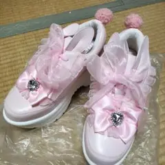 新品タグ付き　majoretty うさ耳厚底スニーカー　Lサイズ