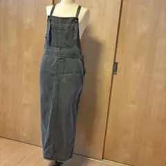 studio clip グレー デニム サロペット ロング