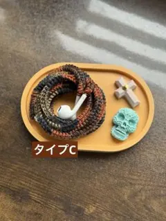 有線イヤホン Cタイプ 編み編みイヤホン 手編み　編み物 ファッションのサムネイル