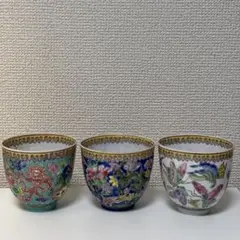 豆盆栽鉢　希少時代　陶翠　彩交趾黒泥丸豆鉢3個セット 豆盆栽鉢 希少時代 陶翠 彩交趾黒泥丸豆鉢3個セット - メルカリ