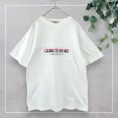 【チェルッティ1881 】ロゴ刺繍Tシャツ 白　コットン　半袖　イタリア