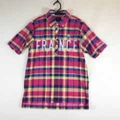 ルコックスポルティフ ゴルフコレクション 速乾ポロシャツ 半袖 M チェック柄