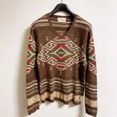 ネイティブ柄 ニット