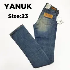 YANUK/ヤヌーク/未着用タグ付き/ウォッシュ加工デニム/匿名配送/送料無料