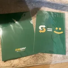 SUBWAY クリアファイル 2枚セット