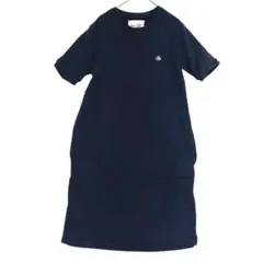 コムサ オニギリ　裏起毛 スウェットワンピース　黒　SS