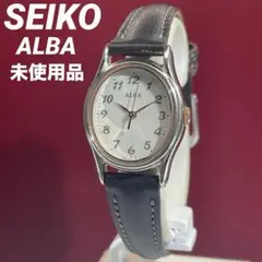 未使用 SEIKO ALBA ピンクインナーベゼル QZ 電池交換済 腕時計