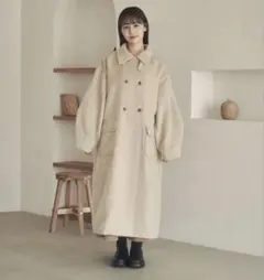 2026年最新】moi tytto フラップポケットスタンドカラーロングコートの