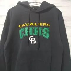 カレッジ 黒 パーカー ブラック スウェット USA古着