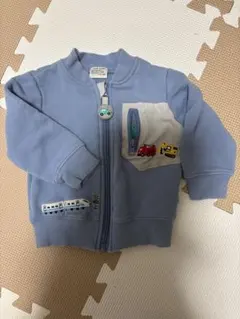 BAB CHIP トレーナー 80cm ライトブルー 車両刺繍