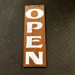 OPEN CLOSED 両面サインプレート 木製 店舗用