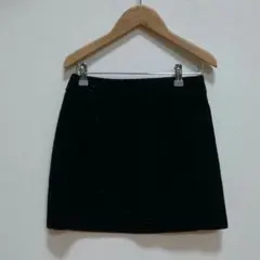 美品☆PROPORTION ミニスカート 黒ラメ入り生地
