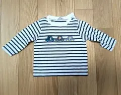 【着用1回★美品】Familiar ストライプ 長袖Tシャツ 80