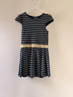 Petit bateau ◆ネイビー×ゴールドラメ　ワンピース　5ans