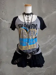 フェアリーグランジ y2k ダークコア 平成ギャル Tシャツ - メルカリ