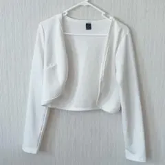 (美品)SHEIN ホワイト カーディガン 長袖