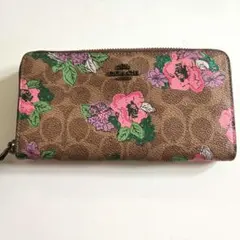 COACH フラワープリント 長財布