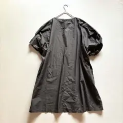 ミズイロインド　2024SS　ドルマンタックスリーブワイドワンピース　グレー