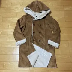 w closet フェイクムートンコート フード付き